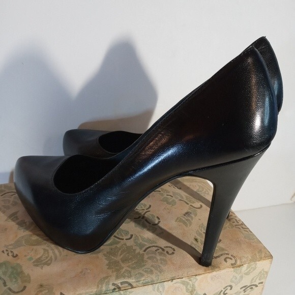 Michael Aphrodite Blk Leather Stilletto Heel sz 8 - Picture 13 of 16